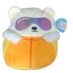 NWT Squishmallows Brooke Polar Bear Ski Outfit HTF  2021 Winter Squad Plush Toy